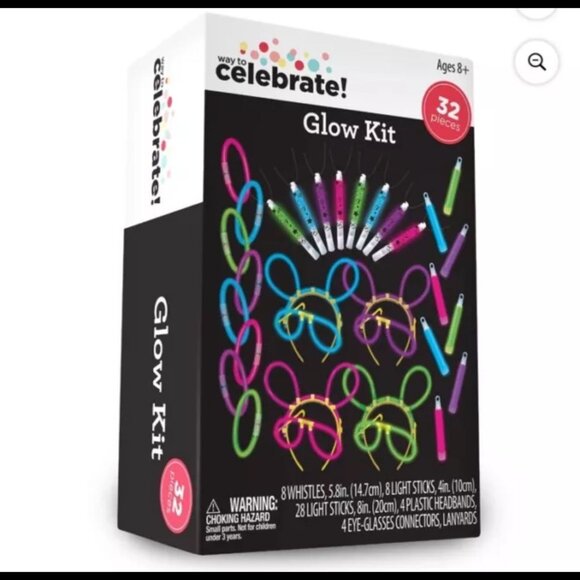 Way To Celebrate Glow Kit 32 Pieces Play Time Party Kids Games - Picture 1 of 4